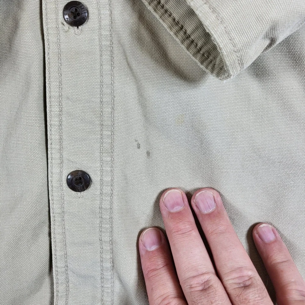 Levi Strauss & Co. XXL Men's Flannel Lined Shacket Jacket Beige Read*‎ - Picture 5 of 10